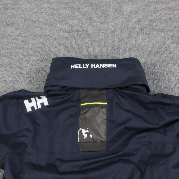 Helly Hansen Jacket Mens Small 2.0 Crew Hooded Sailing Blue Hooded Waterproof - Picture 9 of 13